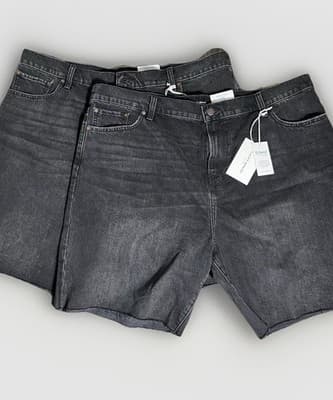 NWT Lot Of 2 Lucky Brand Men's Vintage Loose Jeans Shorts Size 40 Black Denim