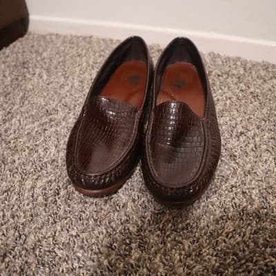 SAS Tripad Comfort Loafers Brown Faux Snake Skin Print Slip On Shoes Womens Sz 7