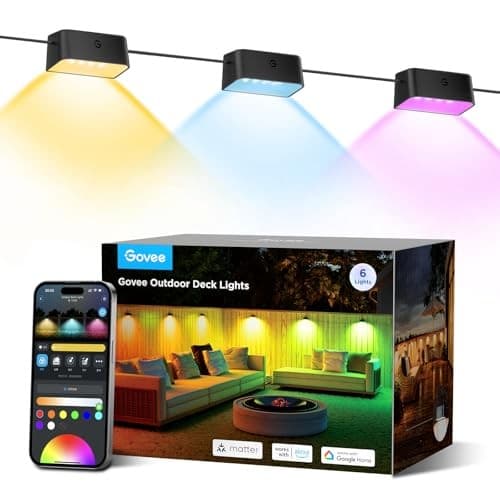 Govee RGBIC Outdoor Deck Lights, 6 Pack, Smart Control