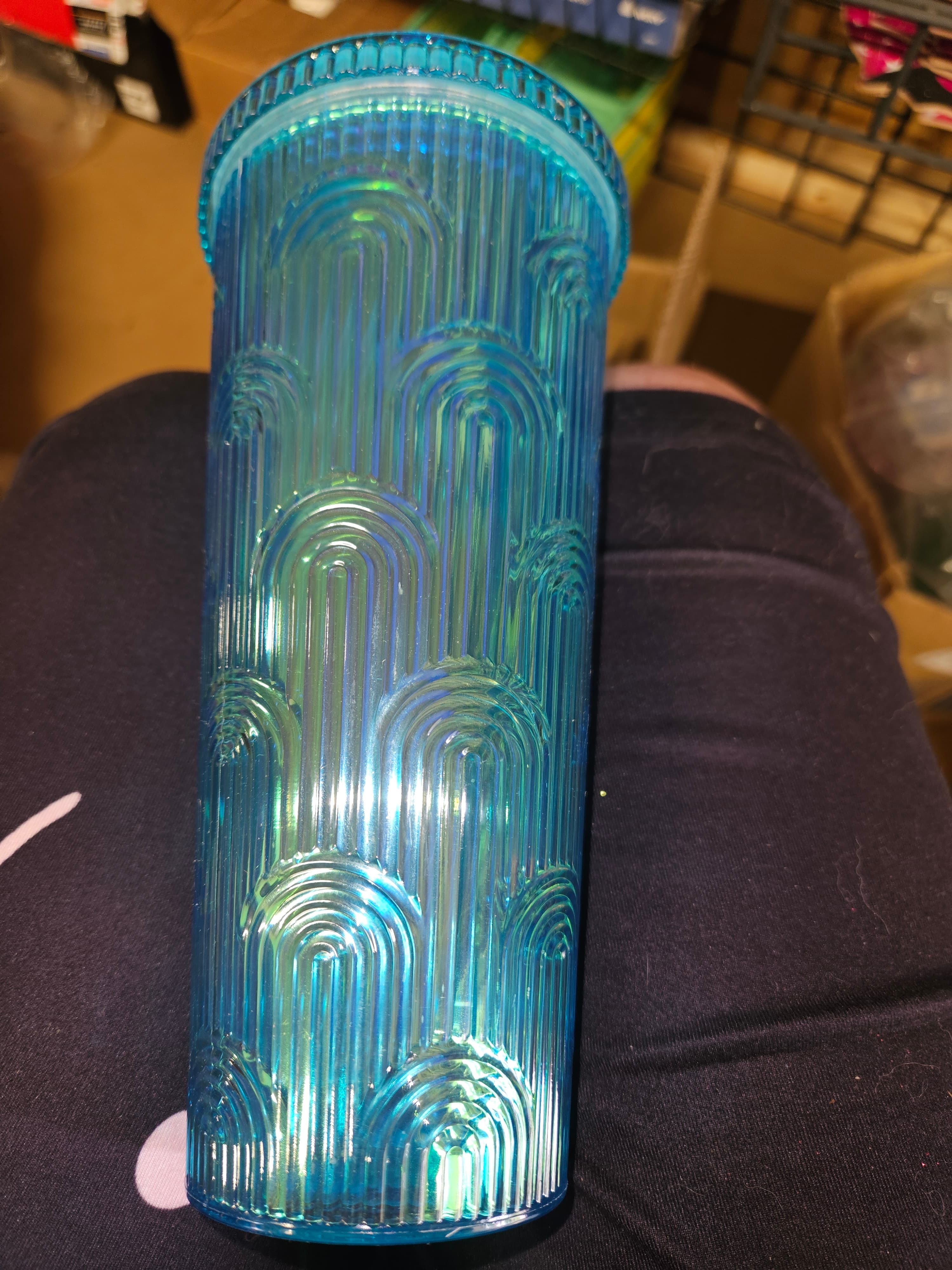 Iridescent rainbow tumbler