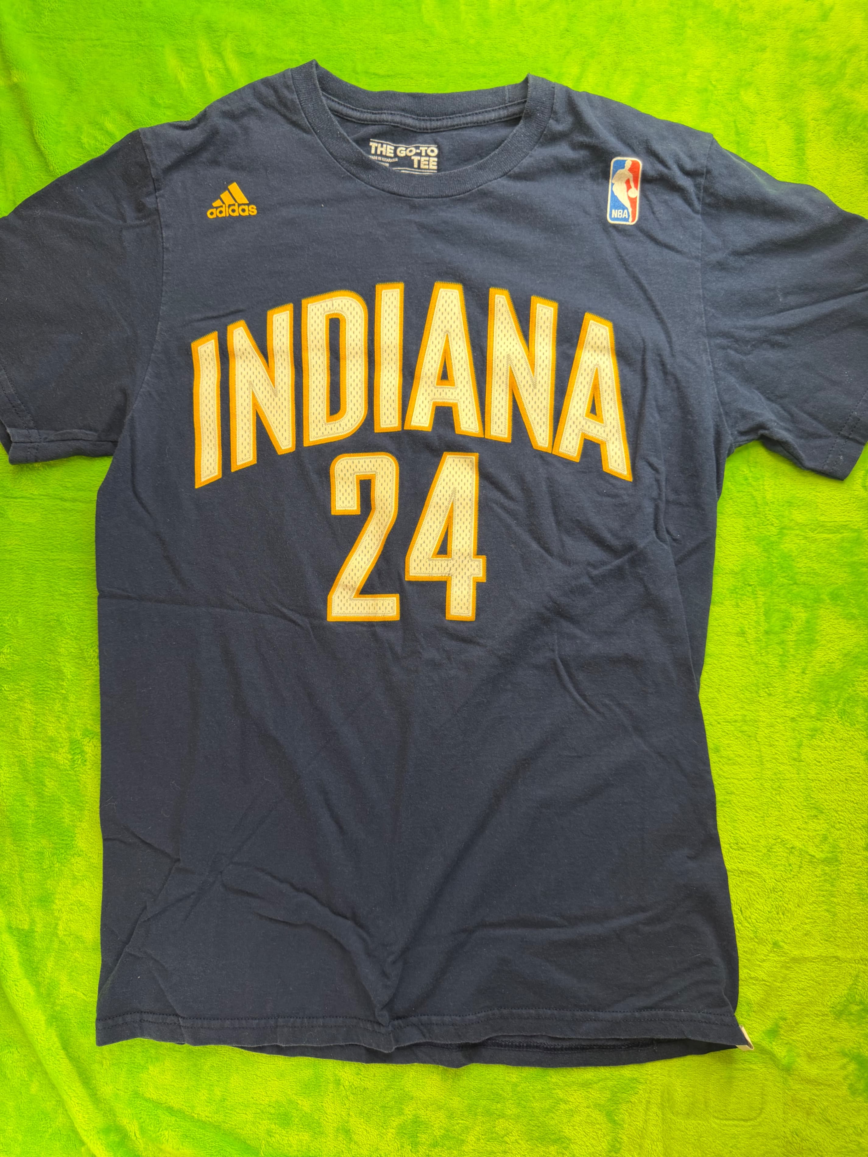 Adidas Indiana Pacers Paul George #24 NBA Tee Sz M Navy