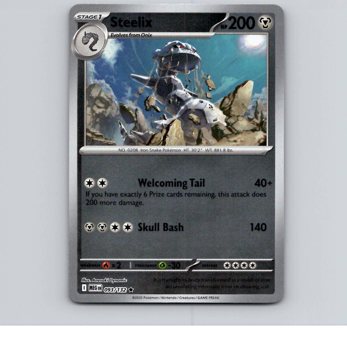 Steelix - Reverse Holo ME01: Mega Evolution 093/132 NM