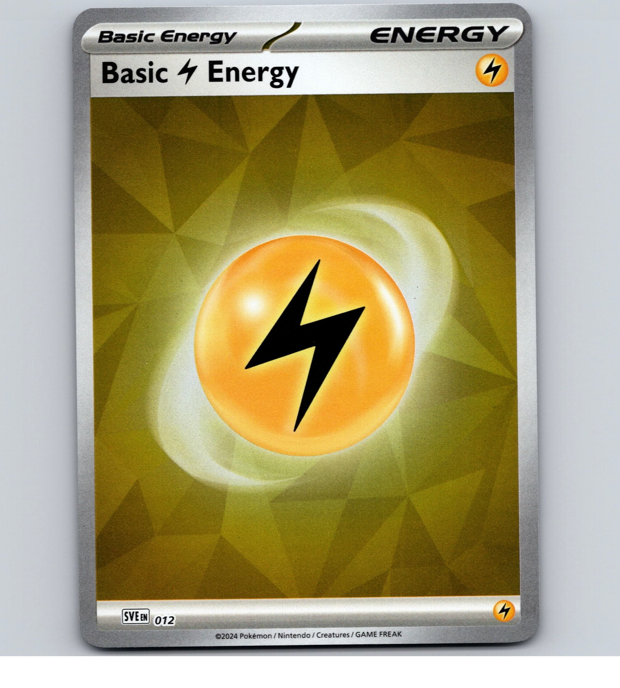 Basic Lightning Energy - SVE SVE: Scarlet & Violet Energies #012 Common Holo NM