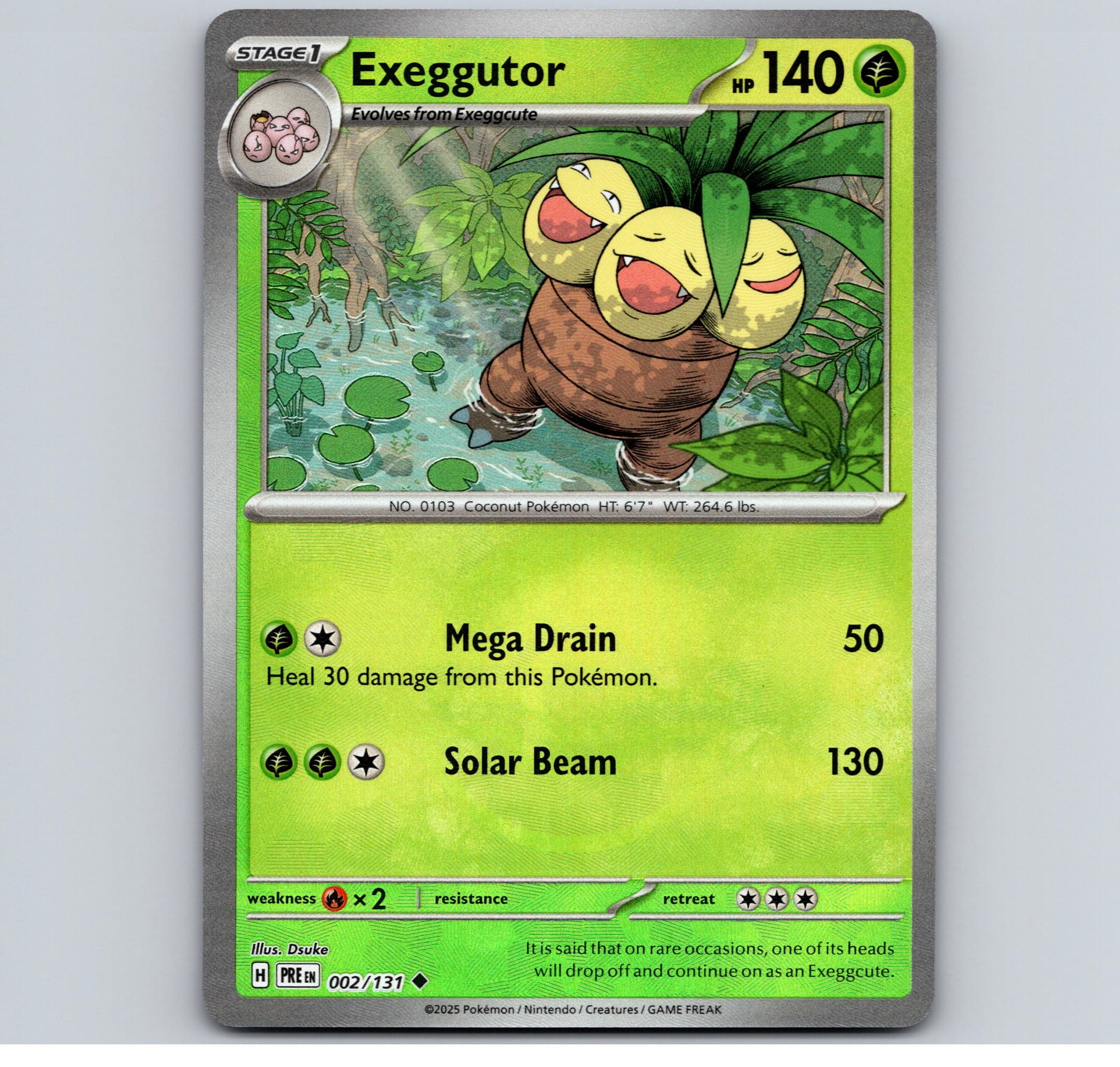 Exeggutor (Poke Ball Pattern) - PRE SV: Prismatic Evolutions #002/131 UC Holo NM