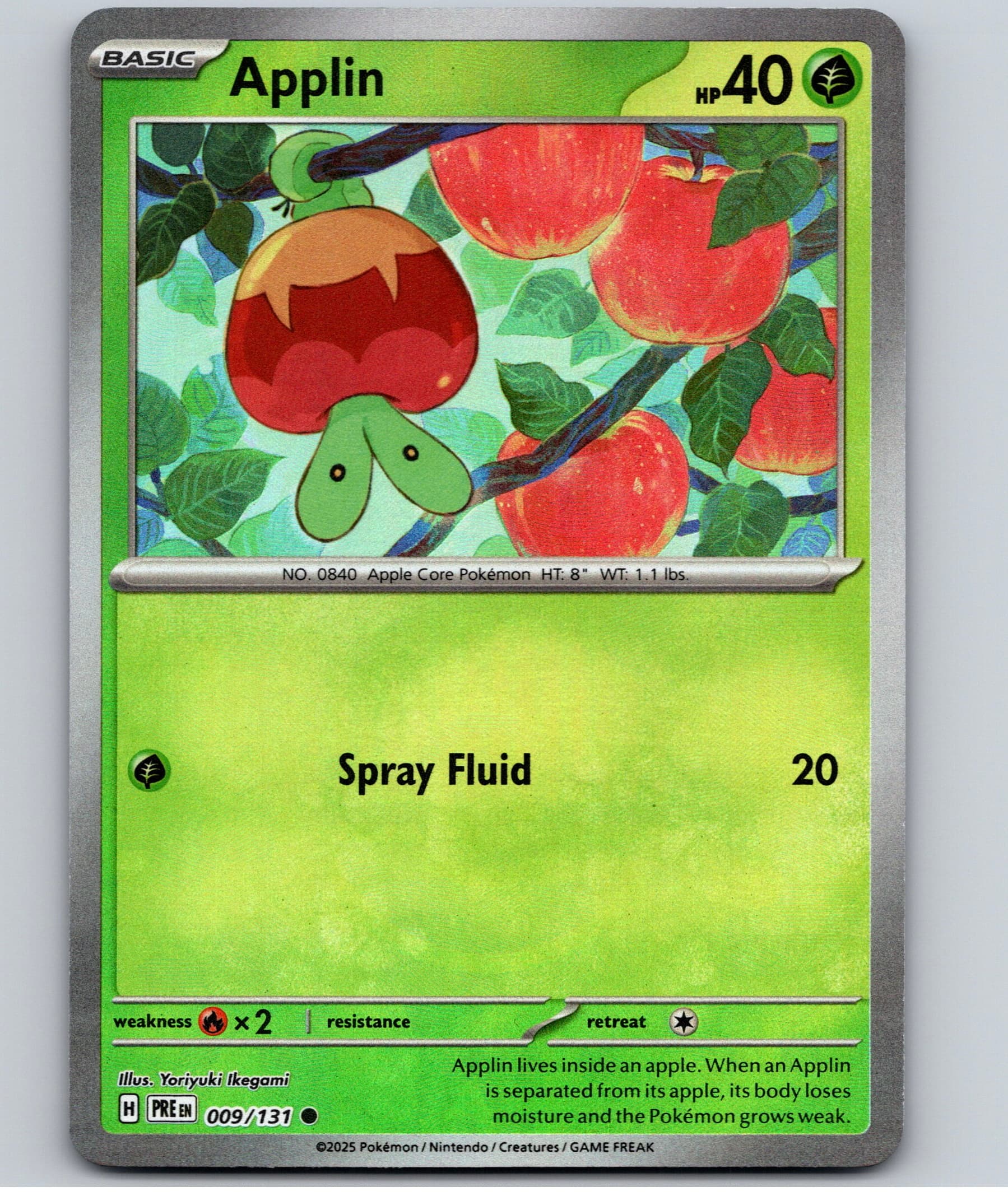 Applin Poke Ball Pattern - Prismatic Evolutions #009/131 Common Holo NM