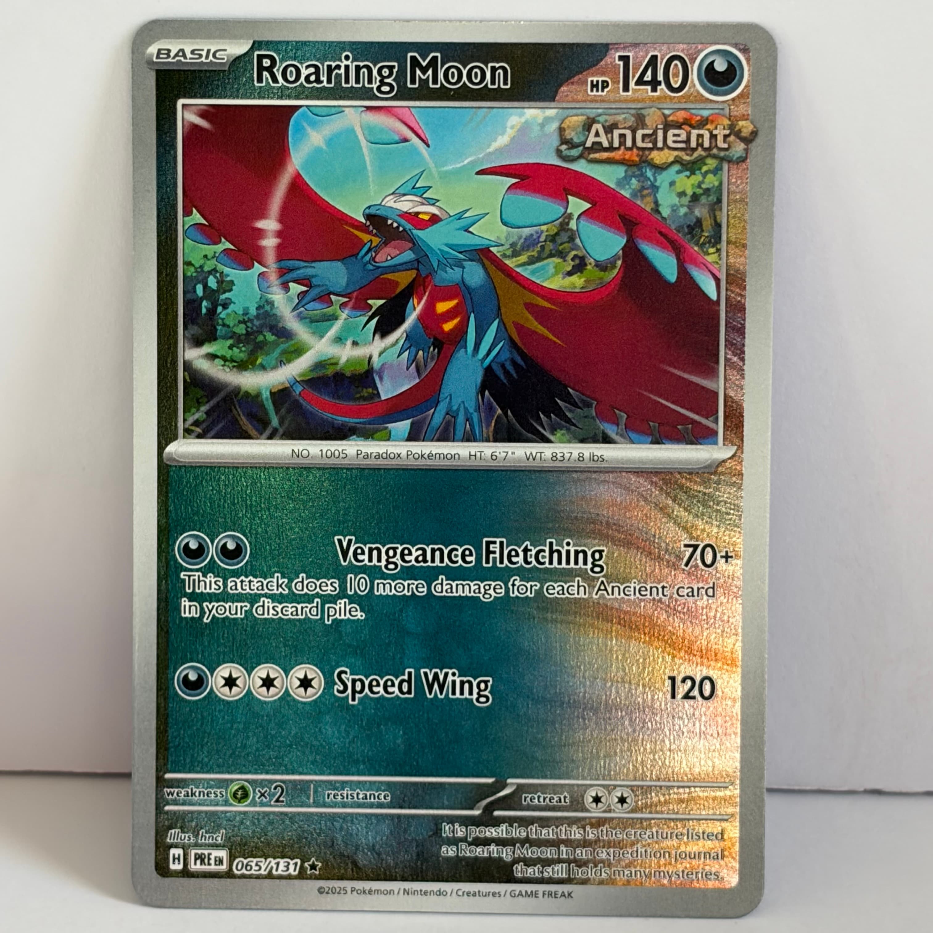 Roaring Moon - PRE SV: Prismatic Evolutions #065/131 Rare Reverse Holo NM