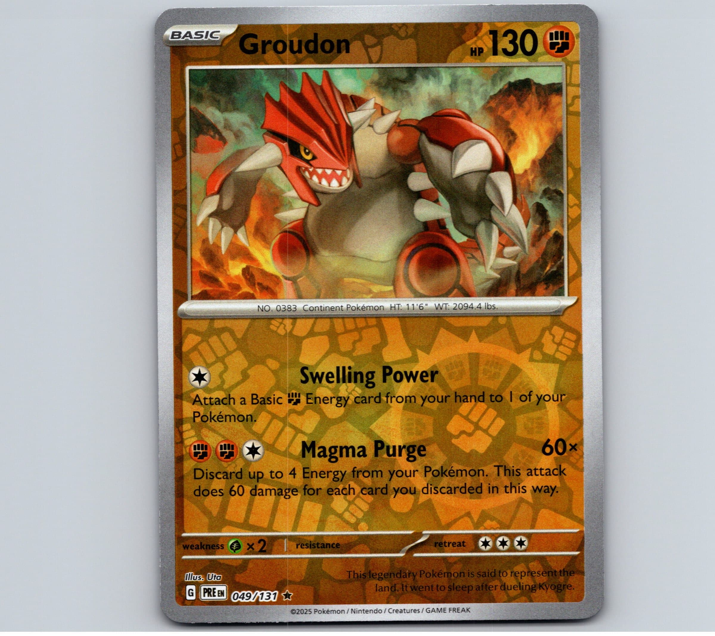 Groudon - PRE SV: Prismatic Evolutions #049/131 Rare Reverse Holo NM