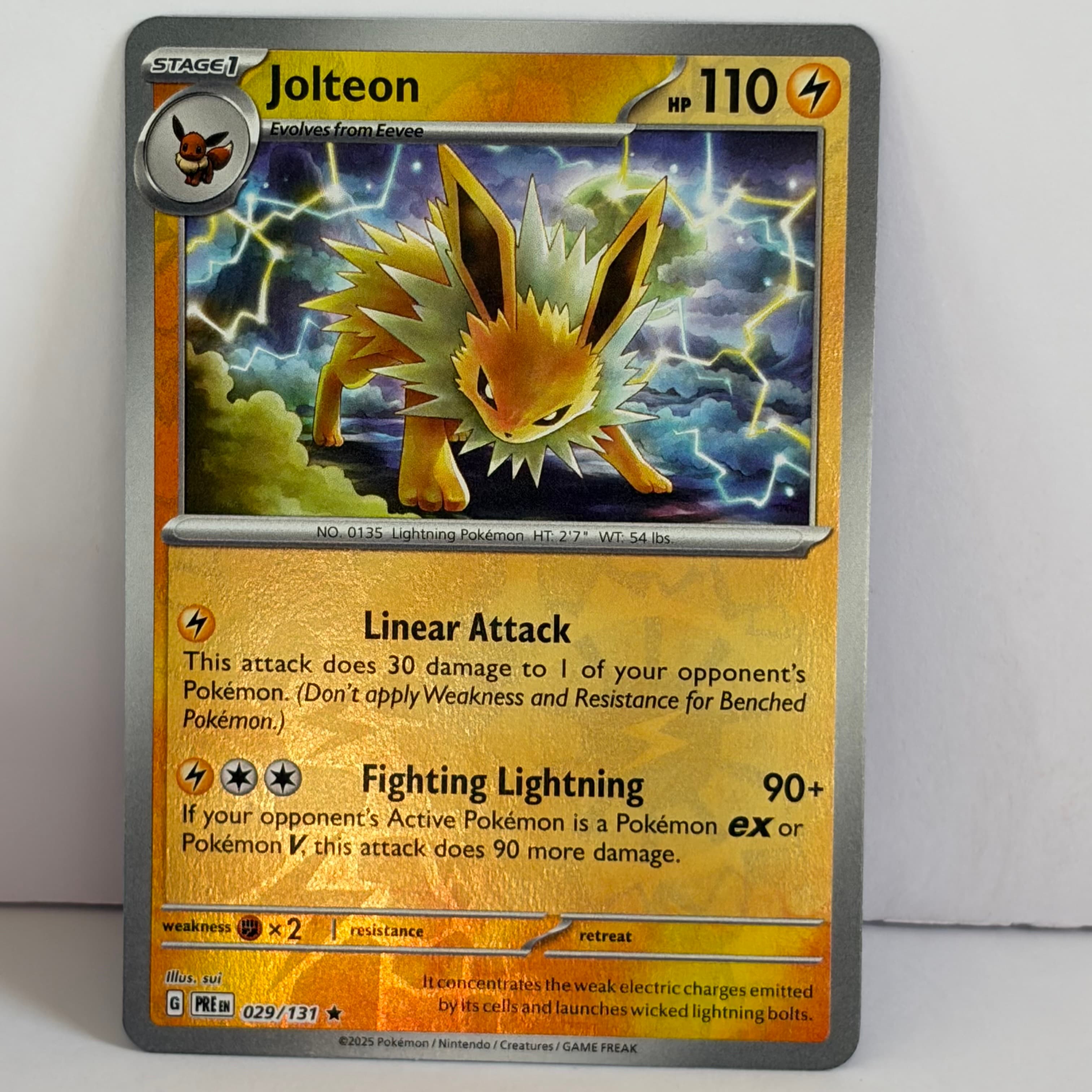 Jolteon (Poke Ball Pattern) - Prismatic Evolutions #029/131 Rare Reverse Holo NM