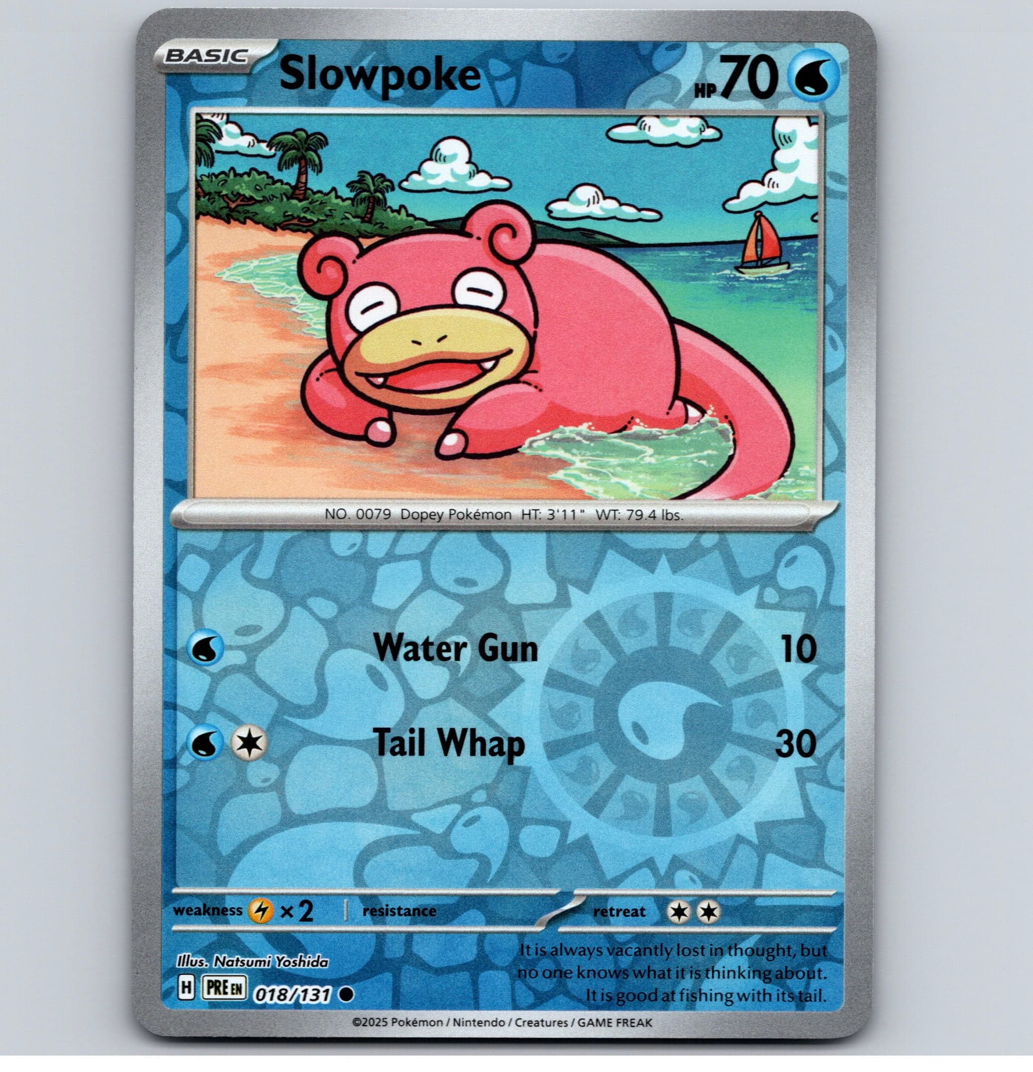 Slowpoke - PRE SV: Prismatic Evolutions #018/131 Common Reverse Holo NM