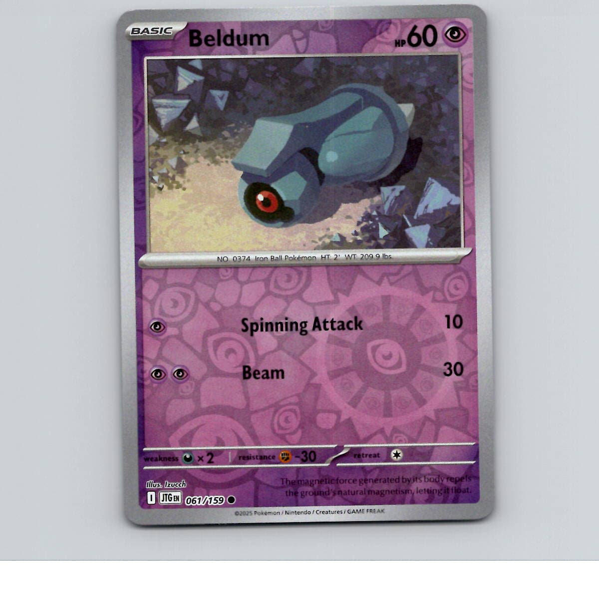 Beldum Reverse Holo SV09: Journey Together 061/159 NM