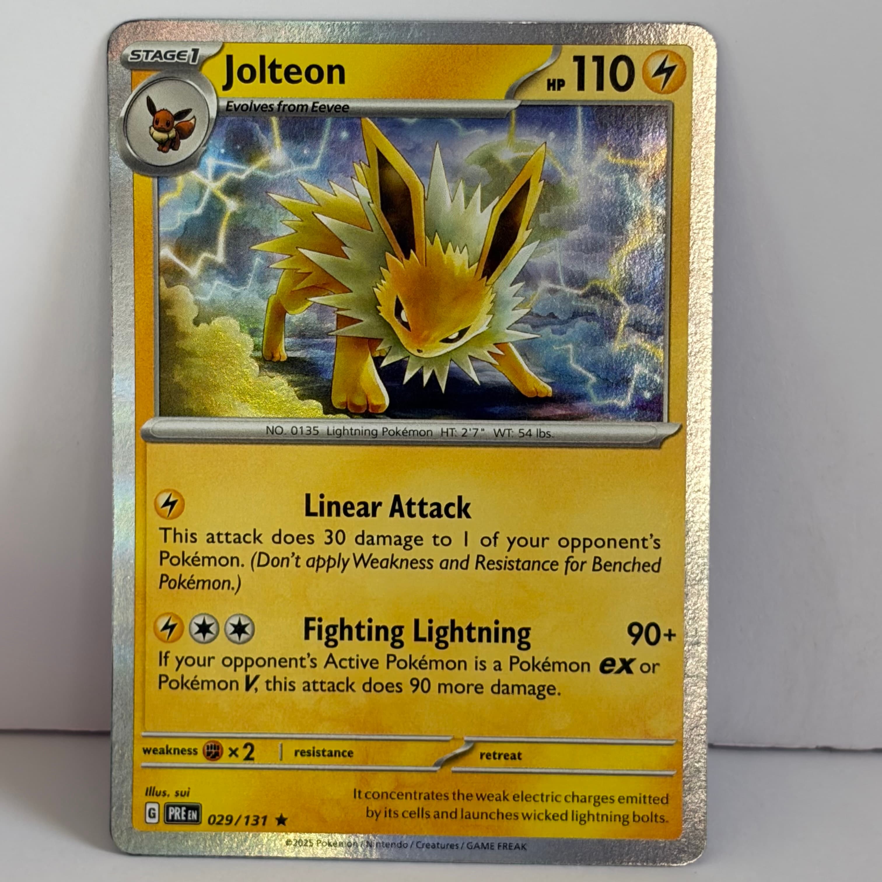 Jolteon - PRE SV: Prismatic Evolutions #029/131 Rare Reverse Holo NM