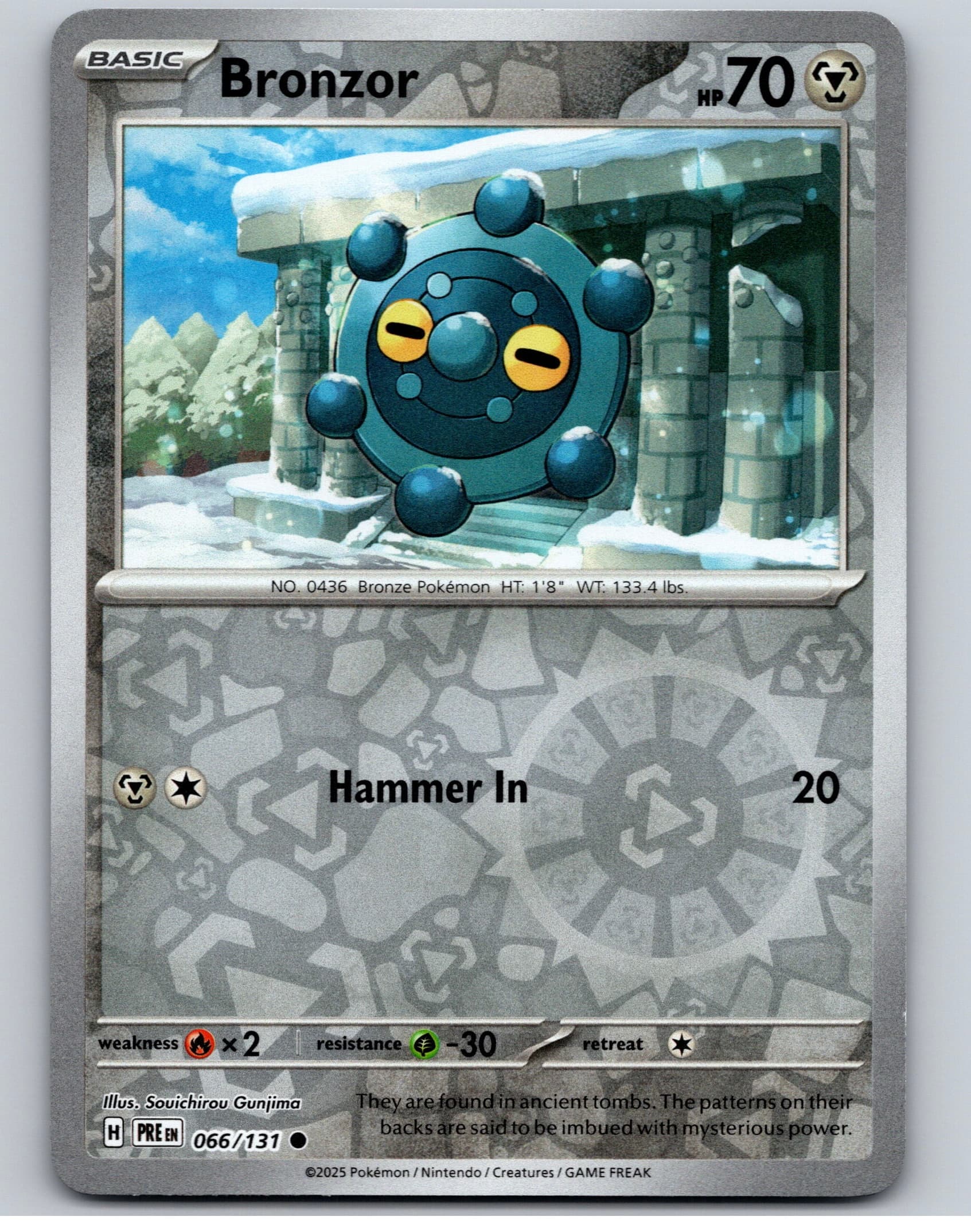 Bronzor - PRE SV: Prismatic Evolutions #066/131 Common Reverse Holo NM