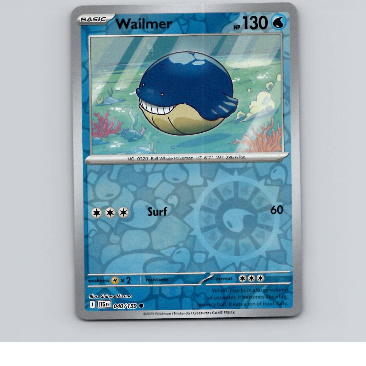 Wailmer Reverse Holo SV09: Journey Together 040/159 NM