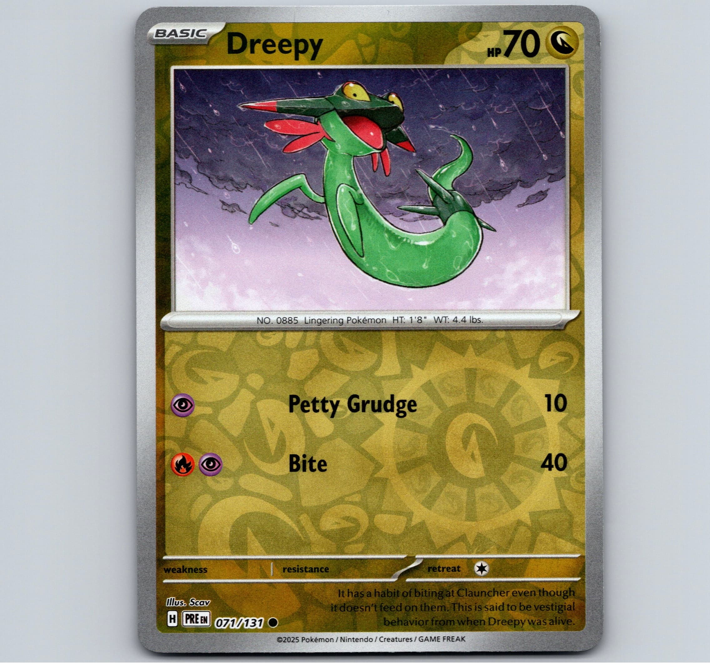 Dreepy - PRE SV: Prismatic Evolutions #071/131 Common Reverse Holo NM