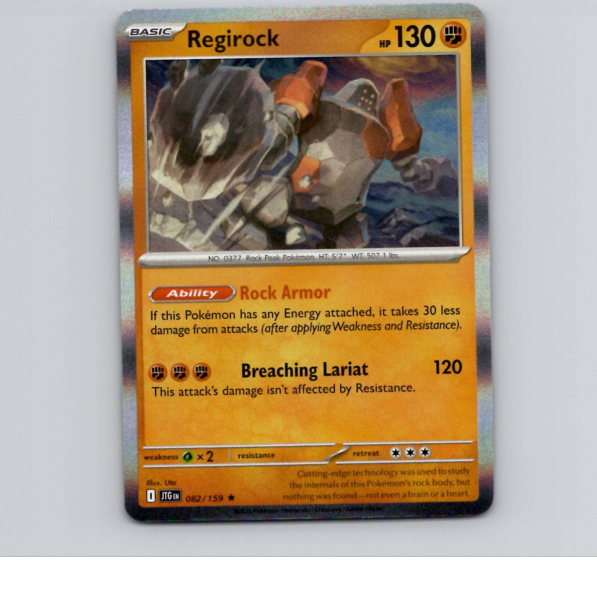 Regirock Reverse Holofoil SV09: Journey Together 082/159 NM