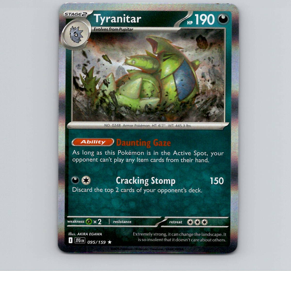 Tyranitar Reverse Holofoil SV09: Journey Together 095/159 NM