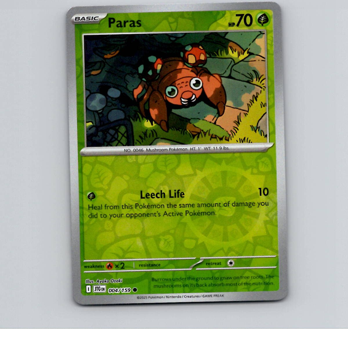Paras Reverse Holofoil SV09: Journey Together 004/159 NM