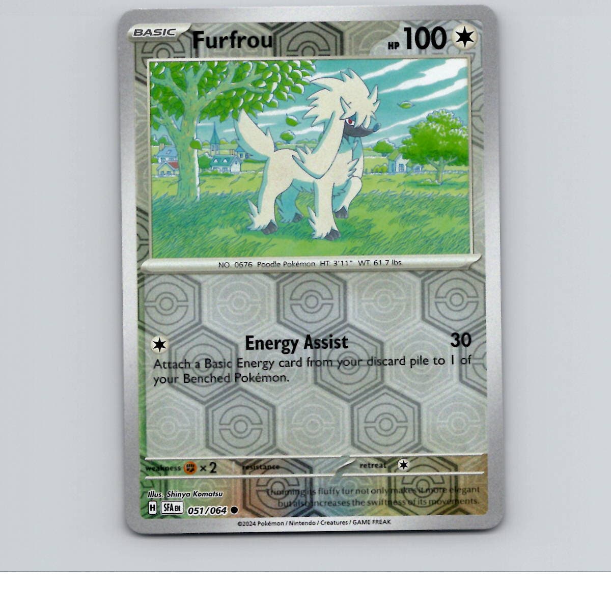 Furfrou - 051/064 - SFA - Common/ Reverse Holo - NM
