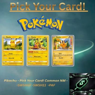 Pokémon Pikachu - Pick Your Card! Common NM SWSH07 SWSH11 PAF