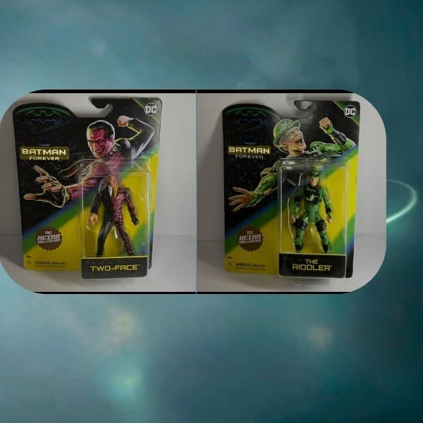 Batman Forever Riddler and Two Face Figures DC Retro Collection - 2-Pack bundle