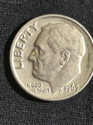 1965 Roosevelt Dime 10C Circulated Business Strike Copper Nickel KM#195