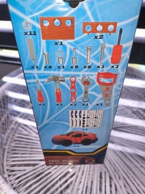 Marvel Spider-Man Tool Bench Playset with Take Apart Race Car & Decals – NEW