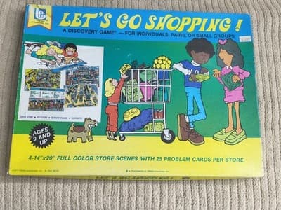 Trend Enterprises Let's Go Shopping! Educational Game 1977 Ages 9+ Board