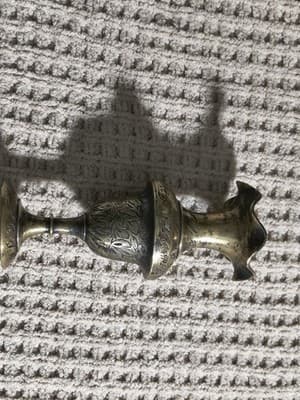 Brass Vase Decorative Engraved Floral Design Collectible Metalware