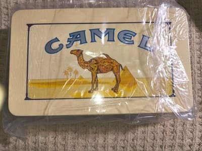 Vintage Camel Joe's Hinged Match Tin With Matches