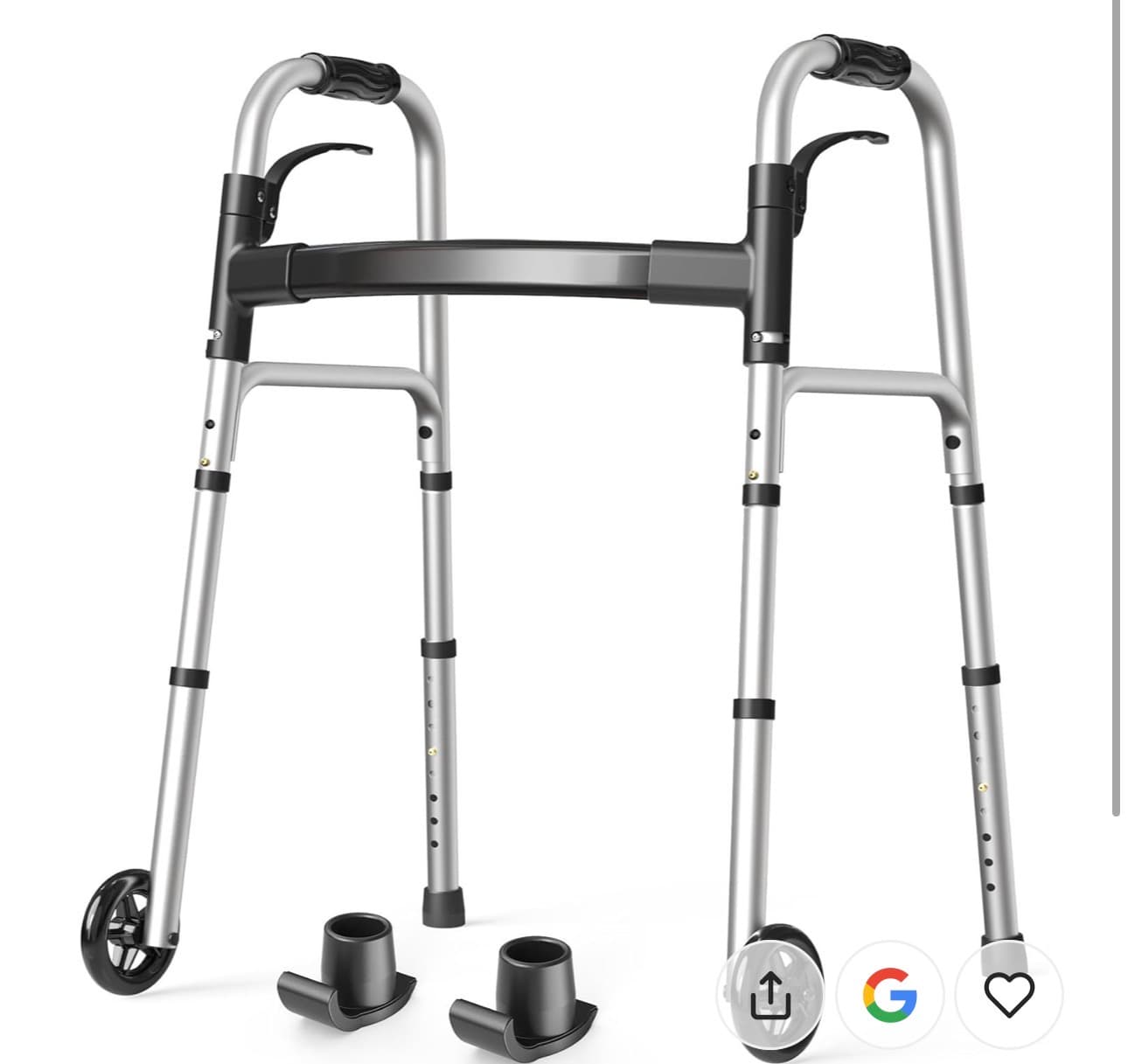 HolyHeal Folding Walker with Wheels