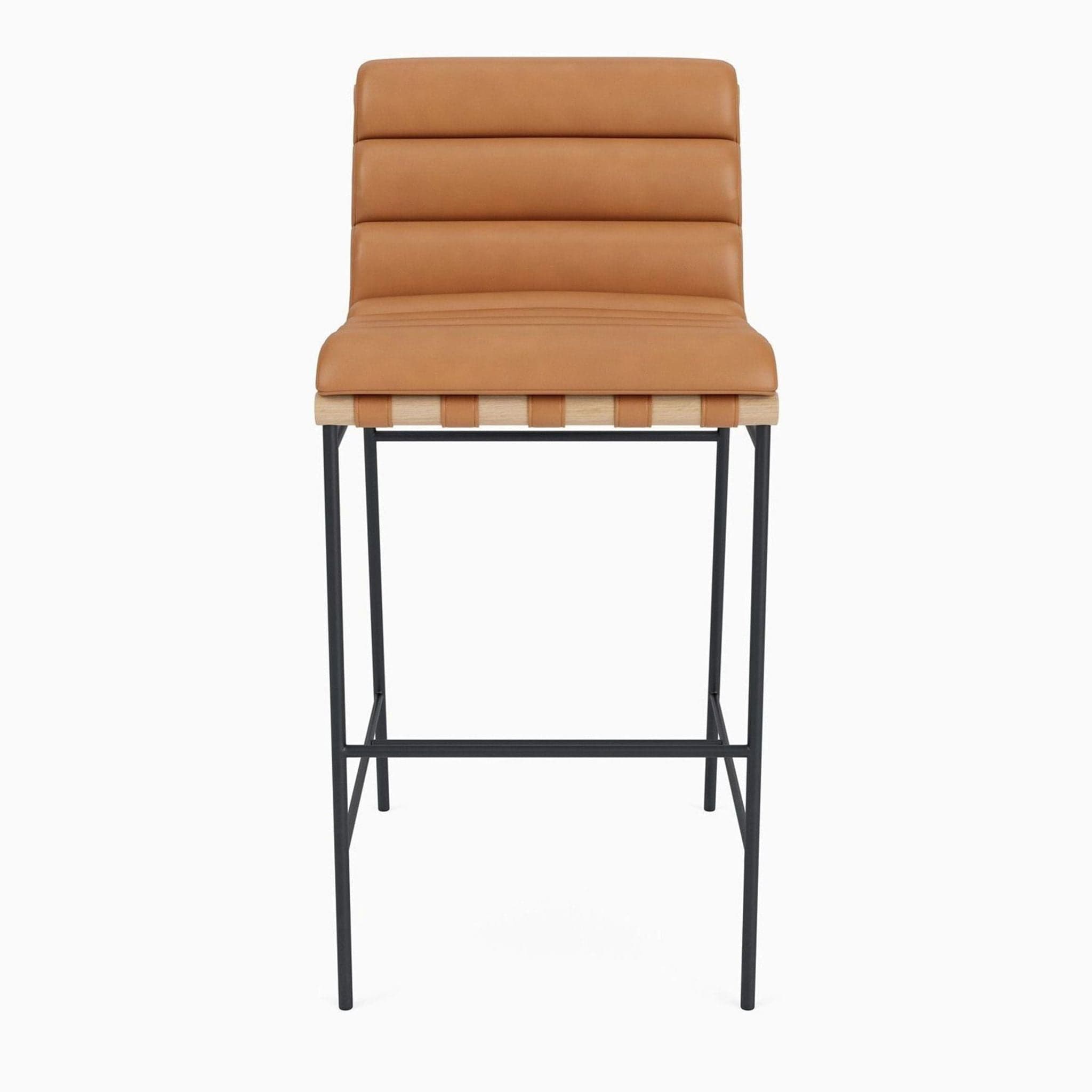 Denver Modern Vail Bay Stool in Saddle Leather