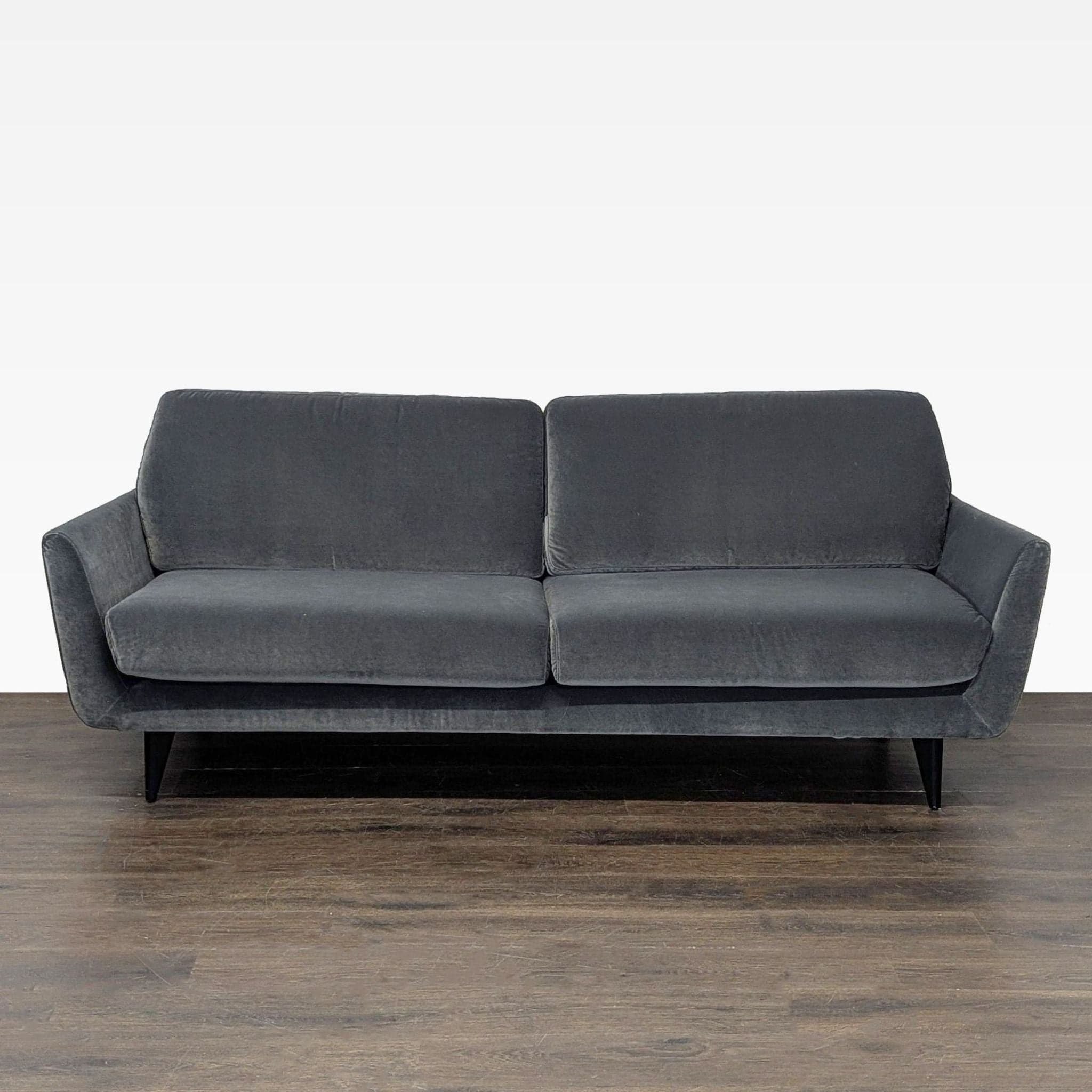 Sits For Crate And Barrel 3-Seat Dark Gray Sofa