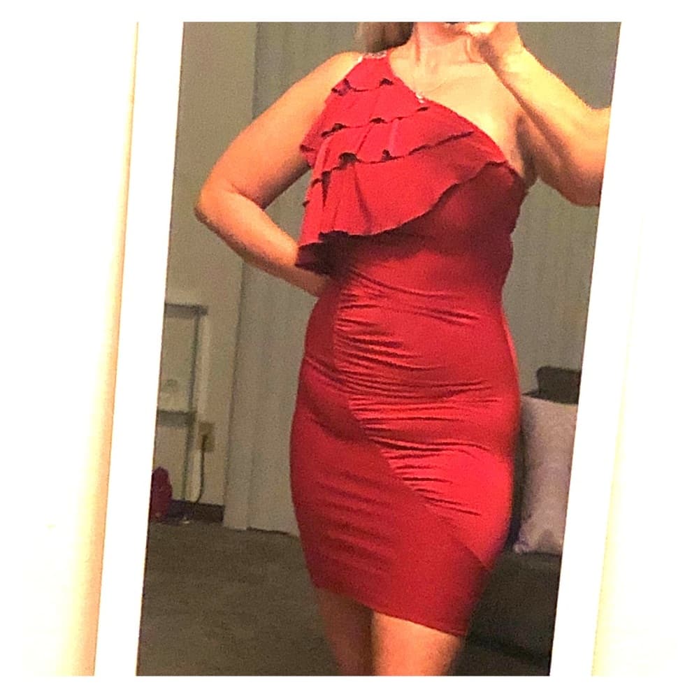Little red cocktail dress