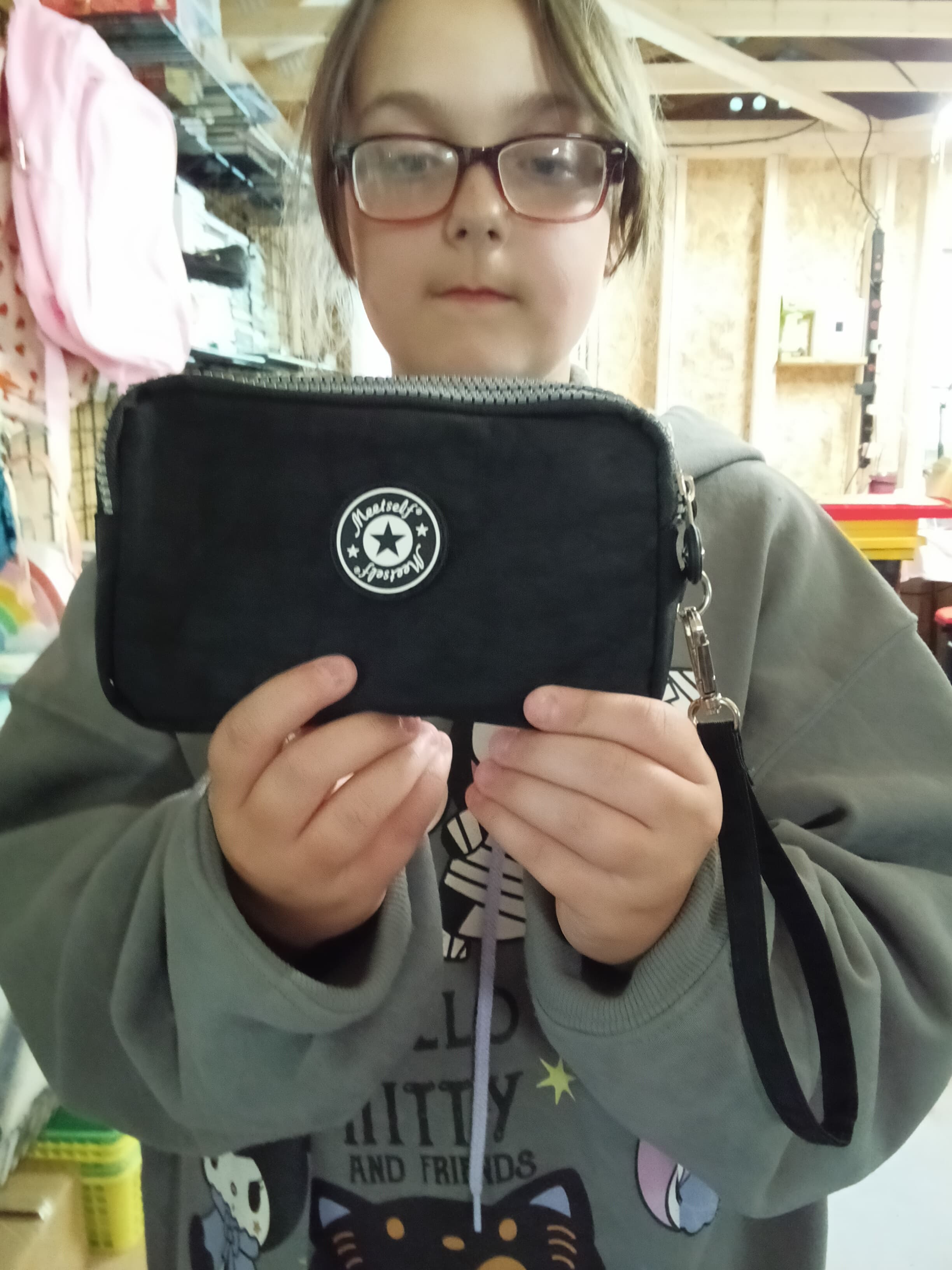 Meatball's Apparel Black Wristlet Wallet