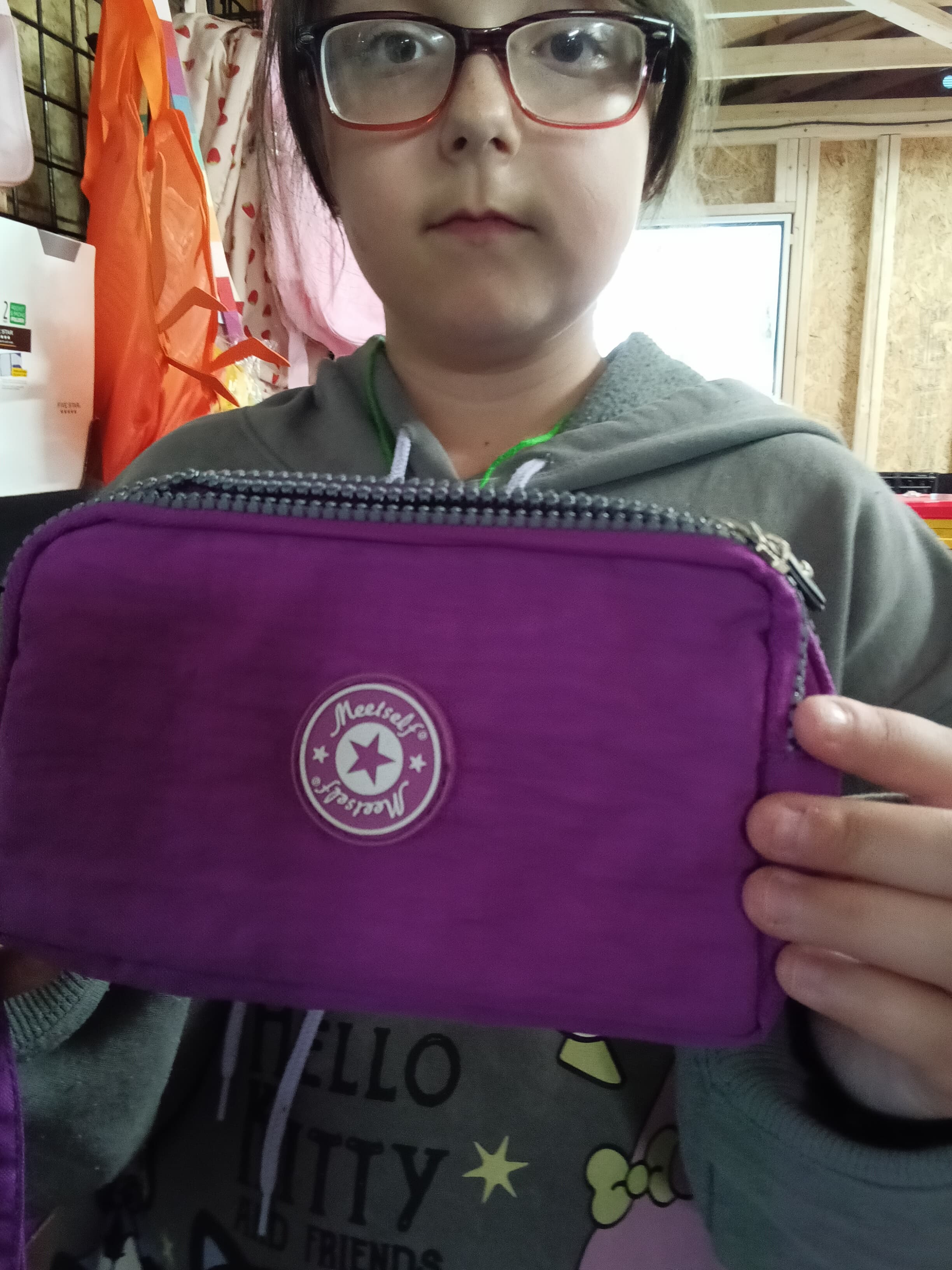 Meetsells Purple Wristlet Wallet with Zipper