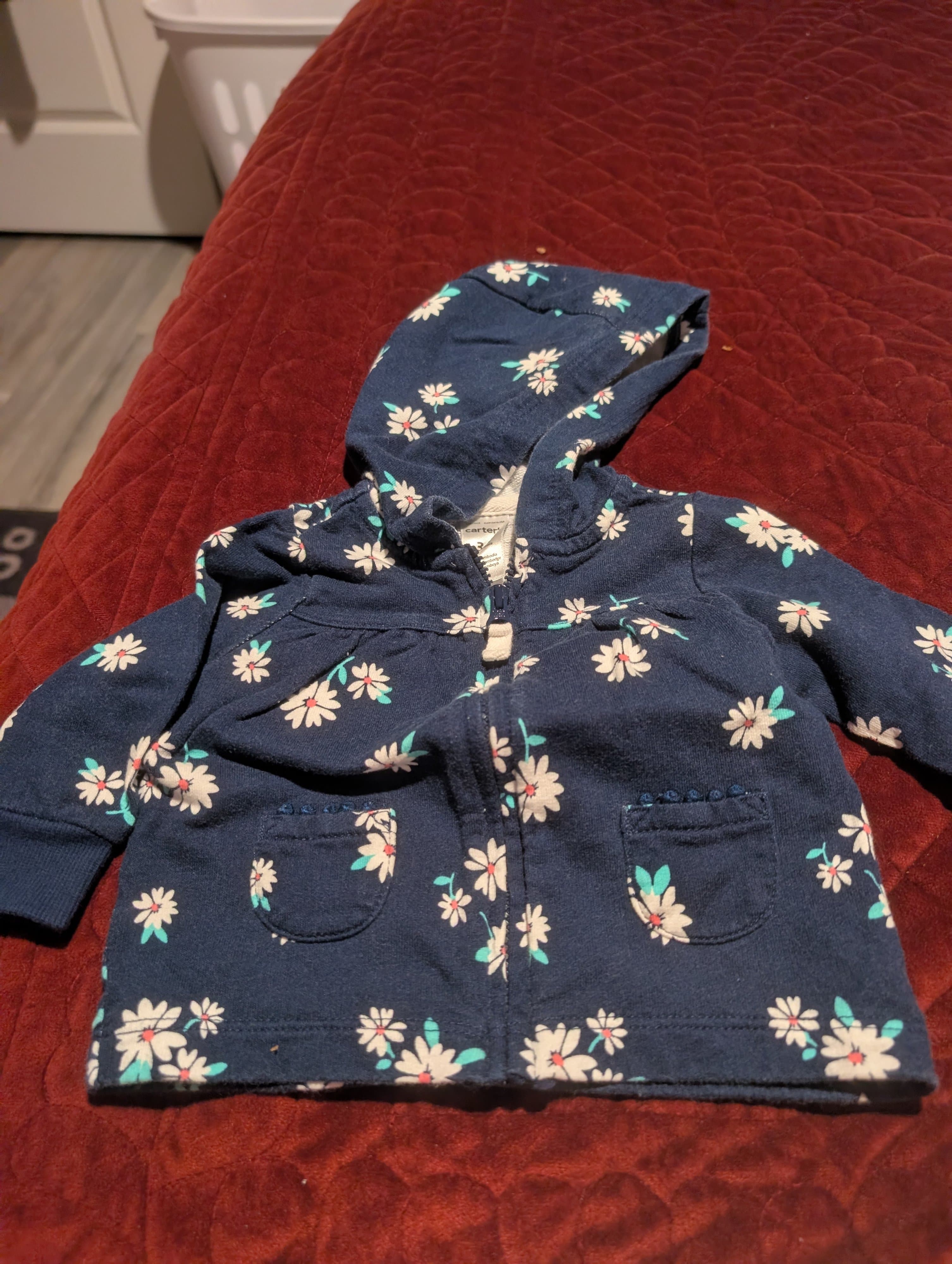 Carter's Baby Floral Hoodie Jacket 3M