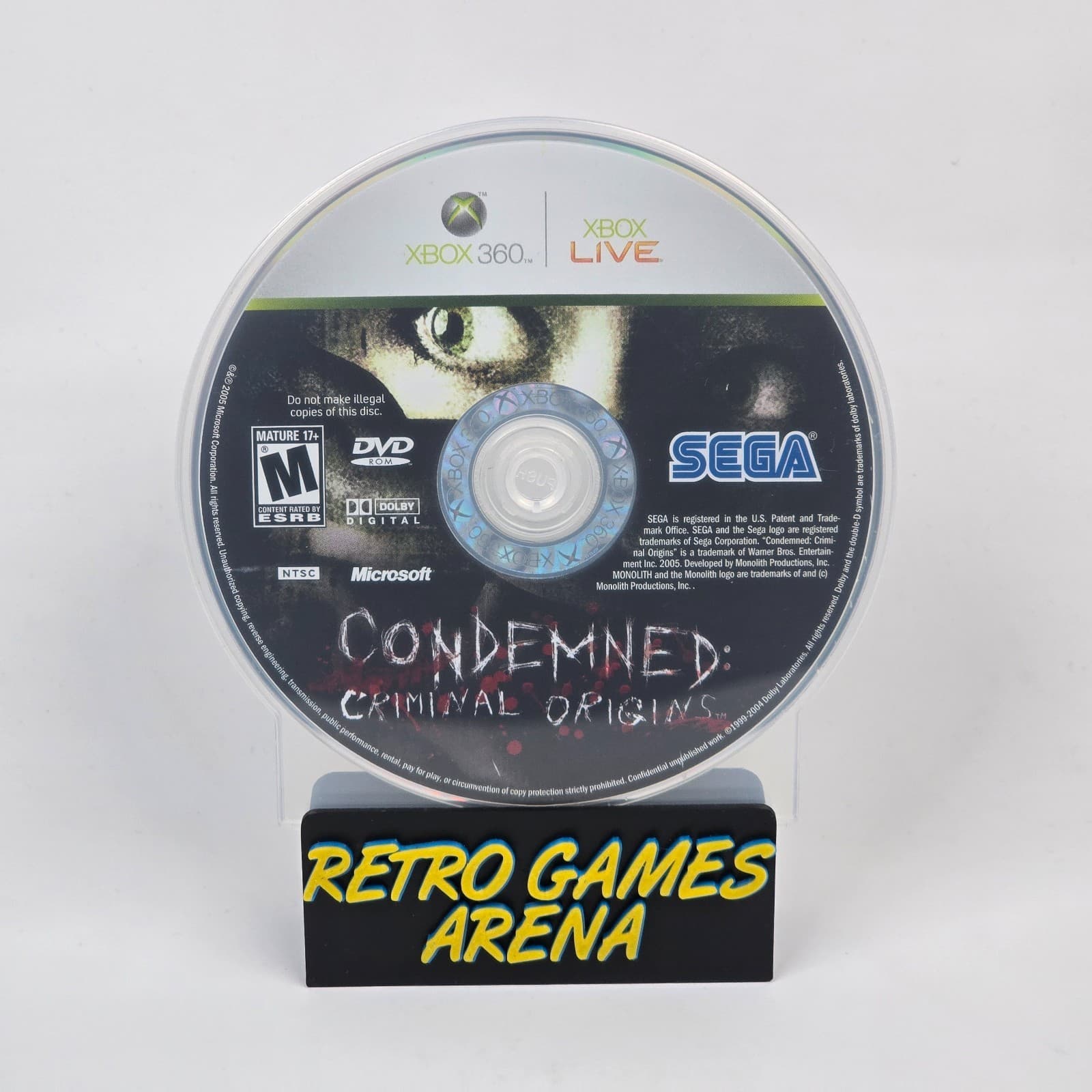 Condemned: Criminal Origins (Xbox 360) Disc TESTED