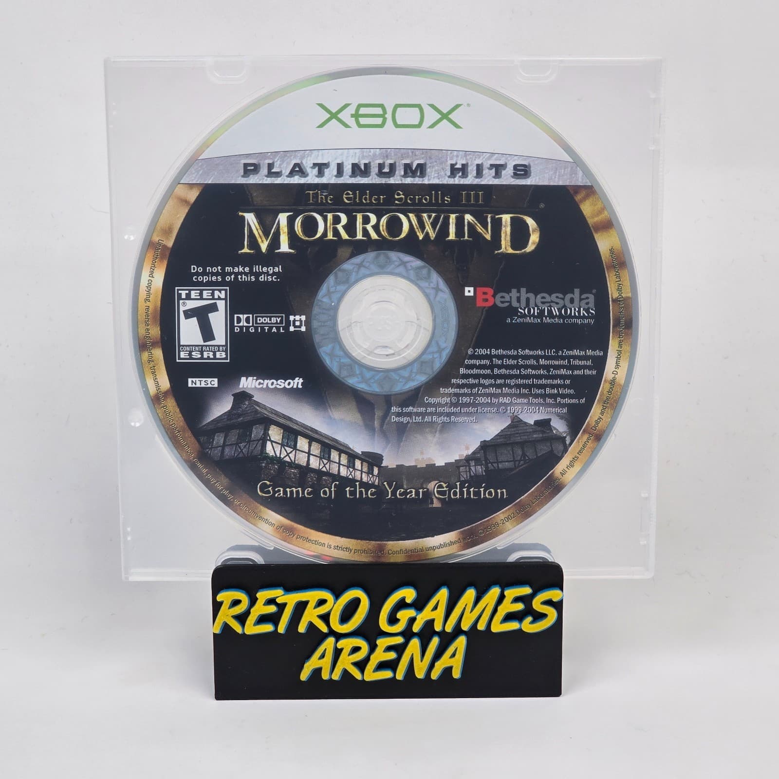 Elder Scrolls III 3: Morrowind GOY Edition (Original Xbox) Platinum Disc TESTED