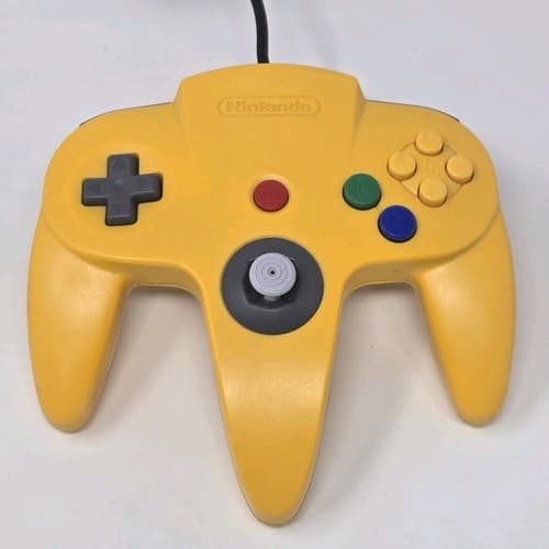 Nintendo 64 N64 Yellow Controller NUS-005 OEM Official TESTED