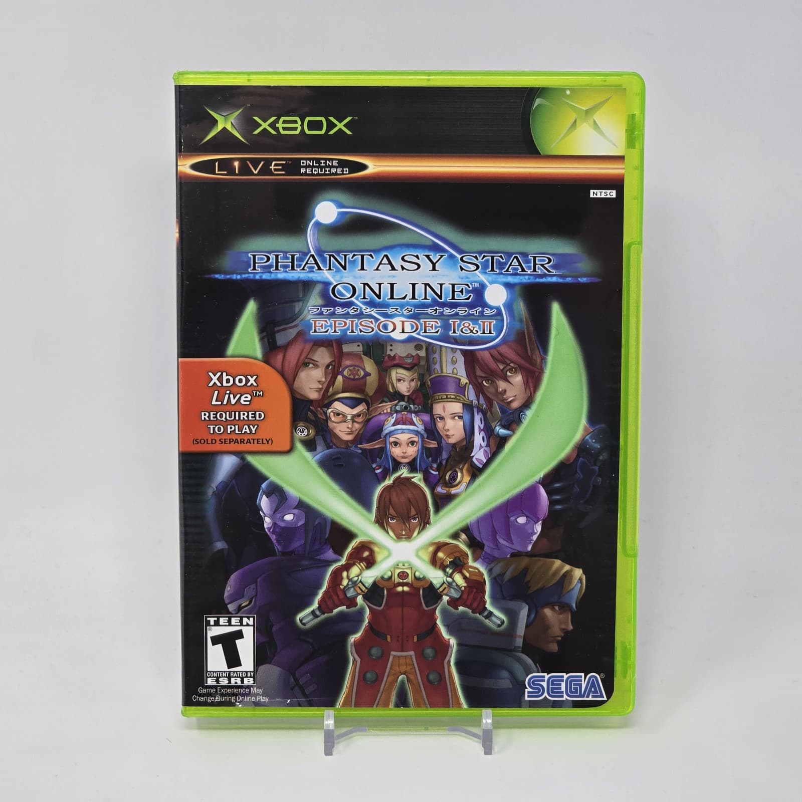 Phantasy Star Online: Episode I 1 & II 2 (Original Xbox) Case & Disc TESTED