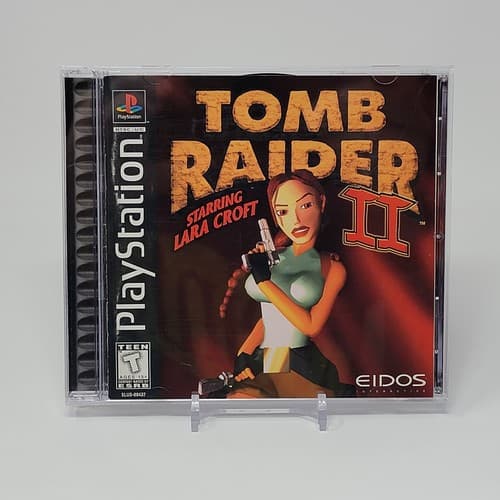 Tomb Raider II 2 (PlayStation 1 PS1) Black Label CIB COMPLETE & TESTED