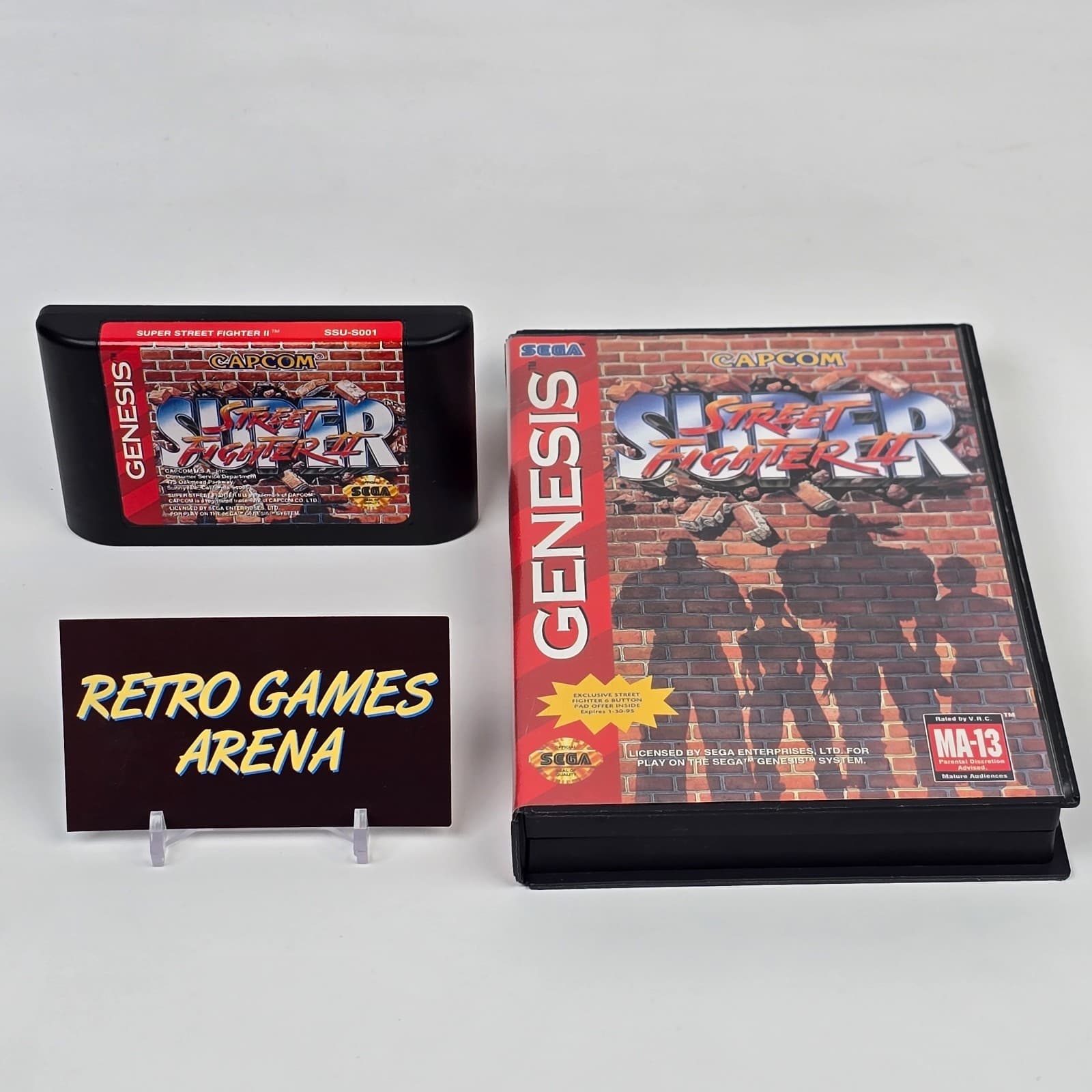 Super Street Fighter II 2 (Sega Genesis) Case & Cartridge