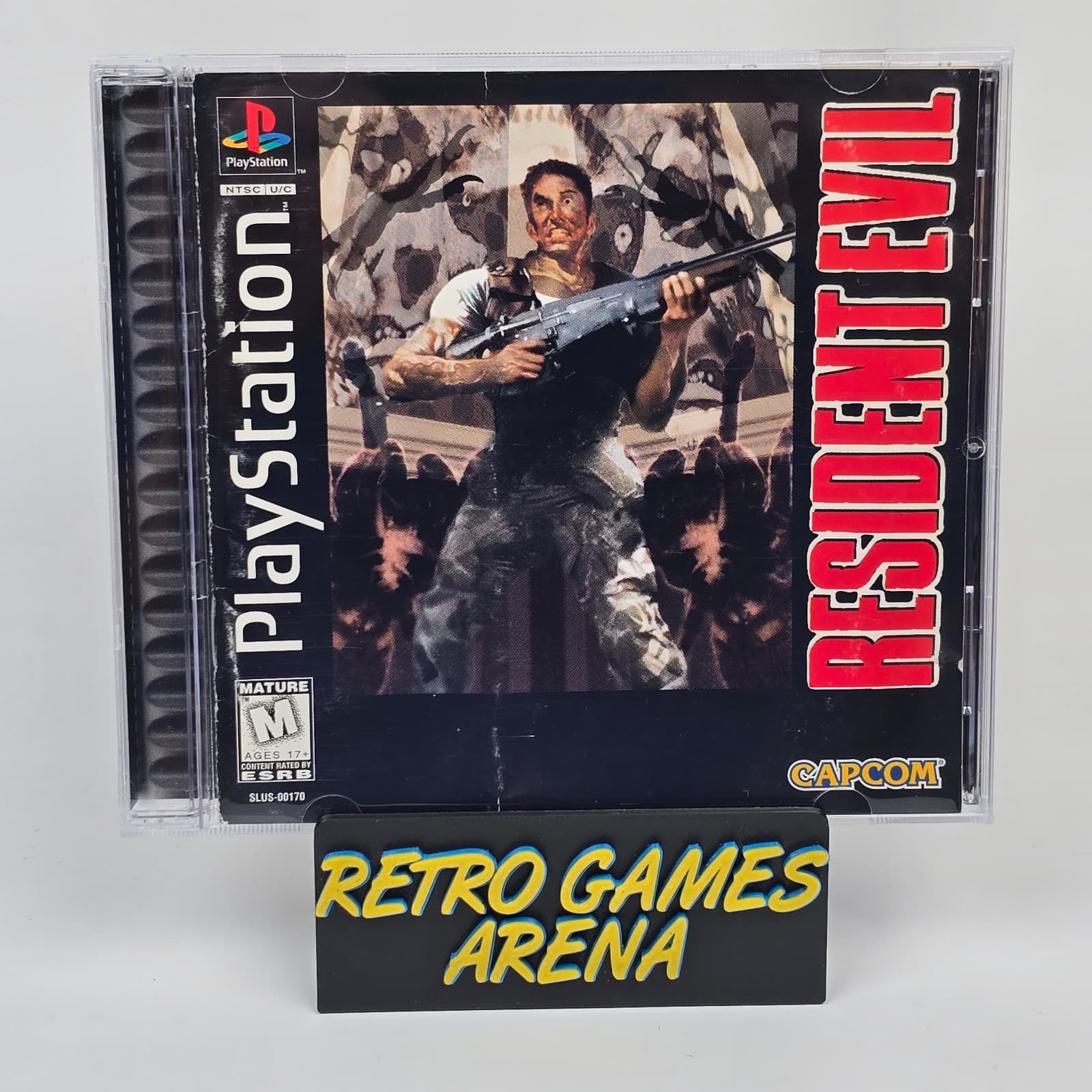 Resident Evil (PlayStation 1 PS1) Black Label CIB COMPLETE (Manual Worn)