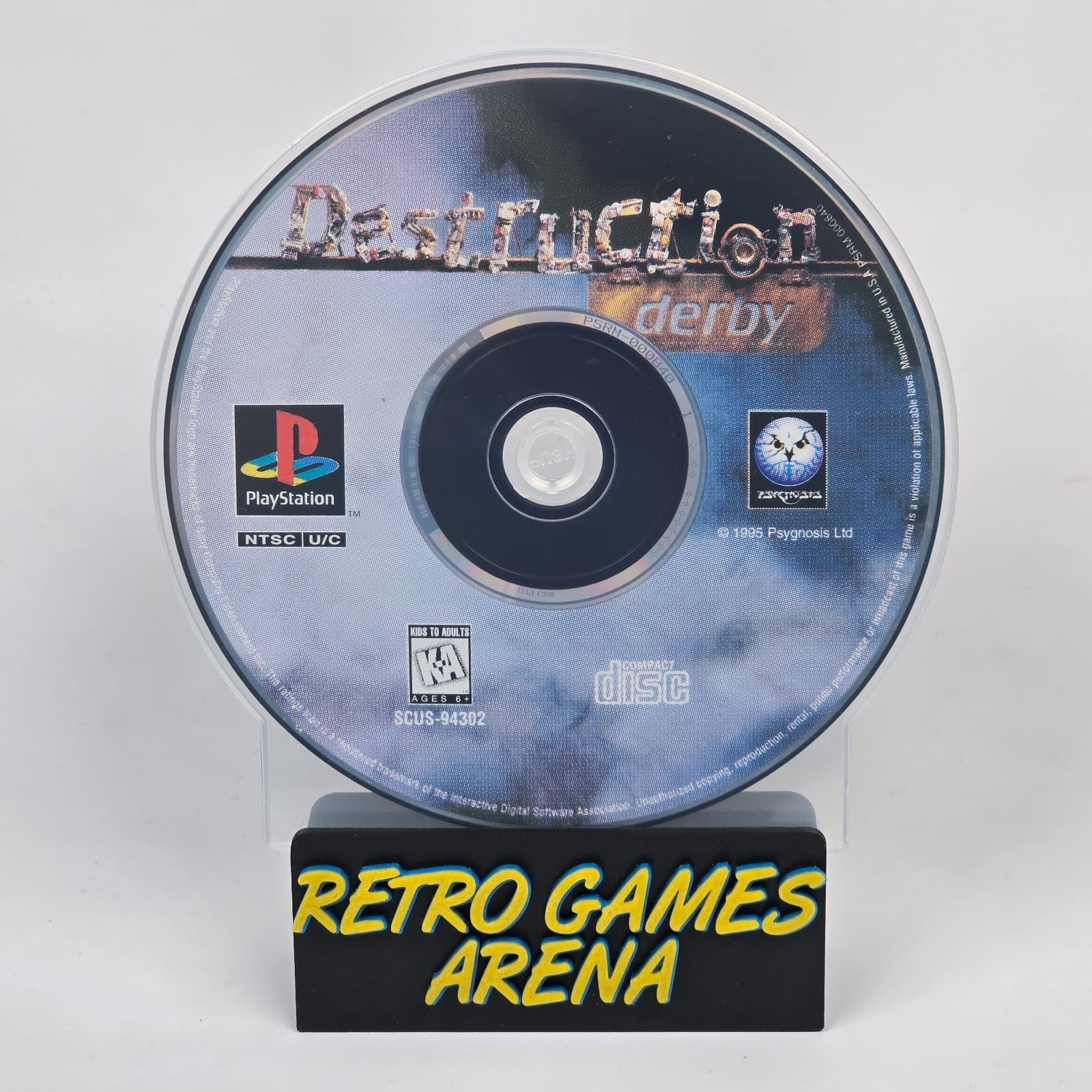 Destruction Derby (PlayStation 1 PS1) Black Label Disc