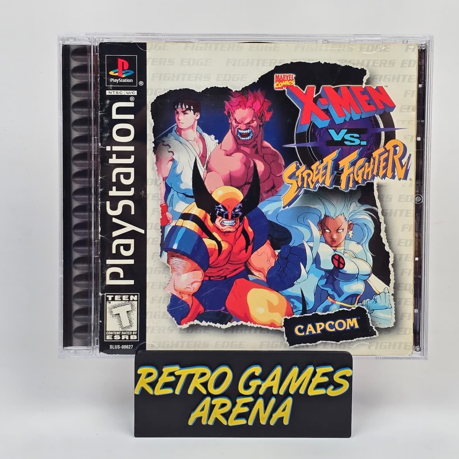 Marvel Comics: X-Men vs Street Fighter (PlayStation 1 PS1) CIB (Manual Worn)
