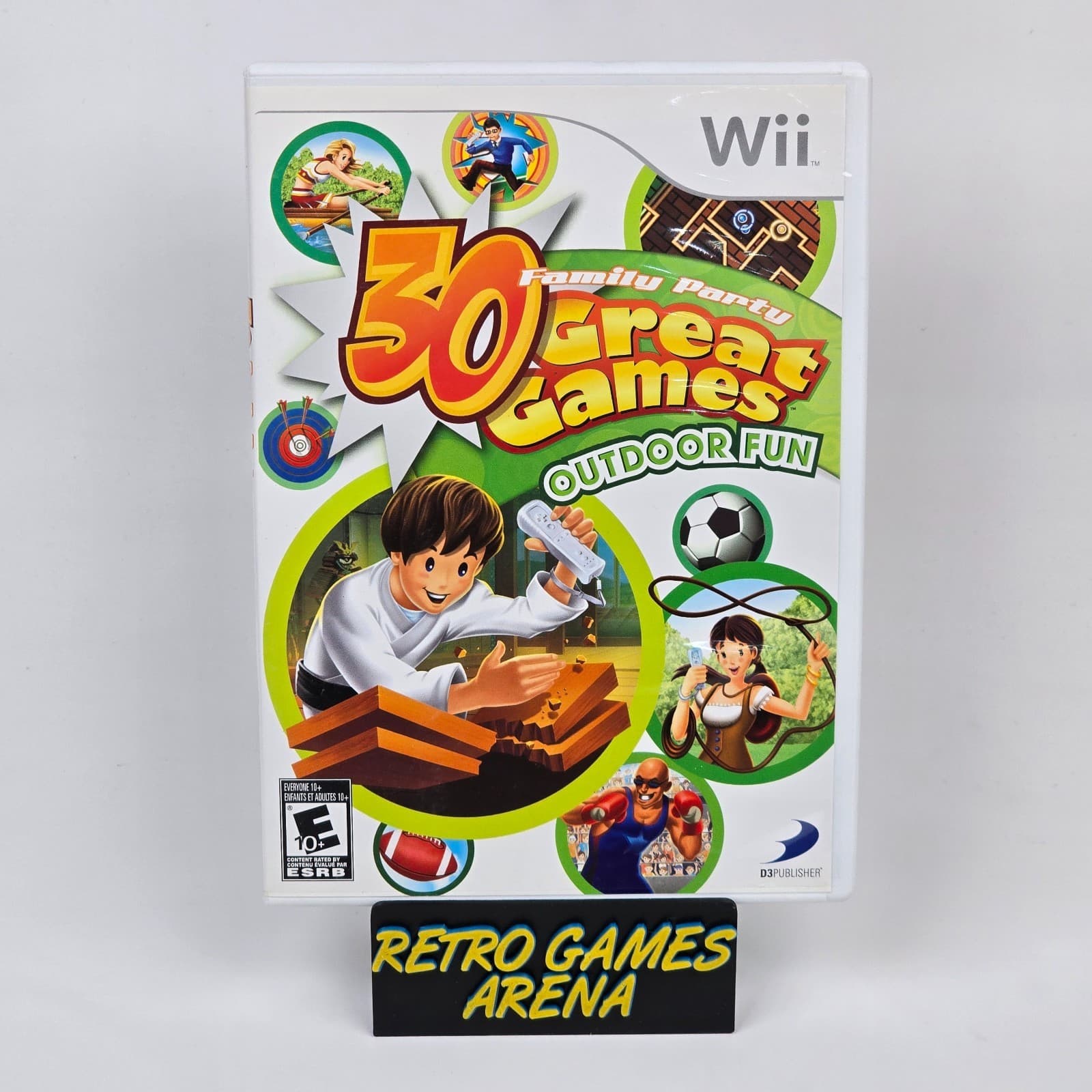 Family Party: 30 Great Games: Outdoor Fun (Nintendo Wii) CIB COMPLETE & TESTED