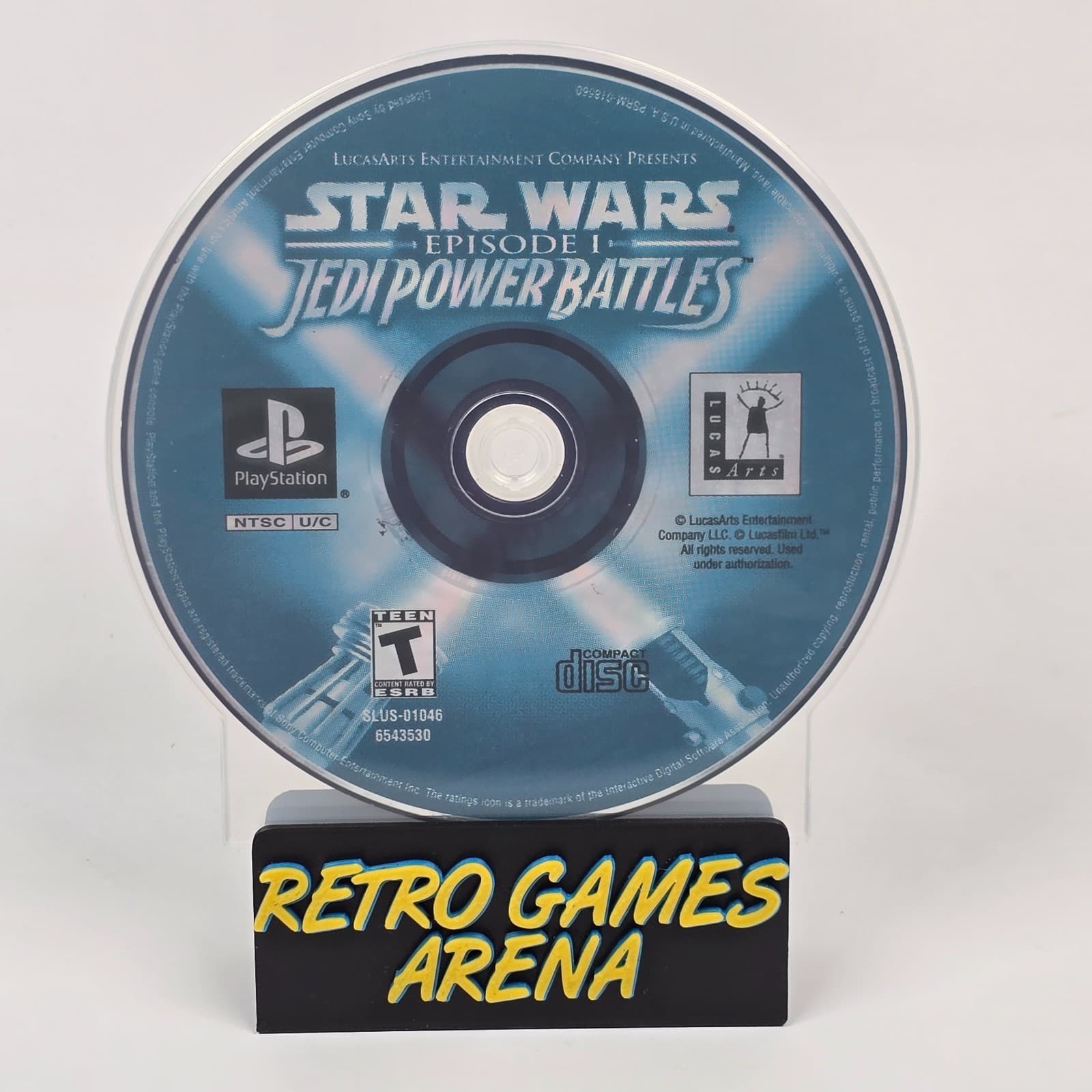 Star Wars Episode I: Jedi Power Battles (PlayStation 1 PS1) Black Label Disc