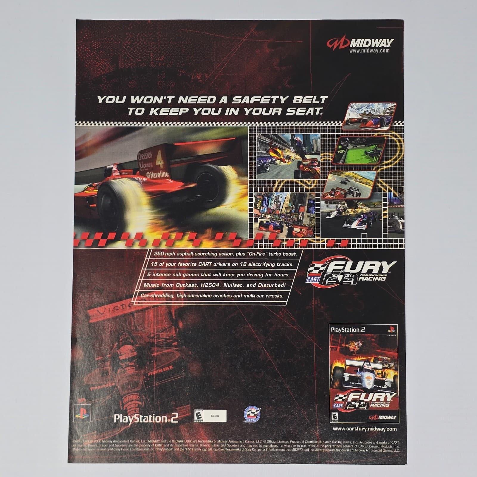 Fury Championship Racing PlayStation 2 PS2 Your Seat Print Ad/Poster