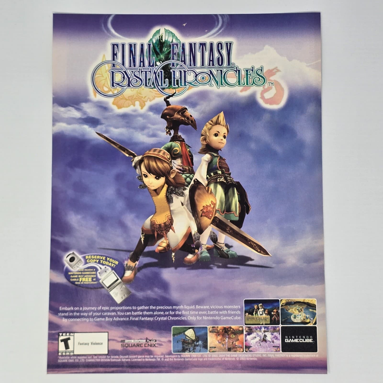 Final Fantasy Crystal Chronicles Nintendo GameCube Embark Print Ad/Poster