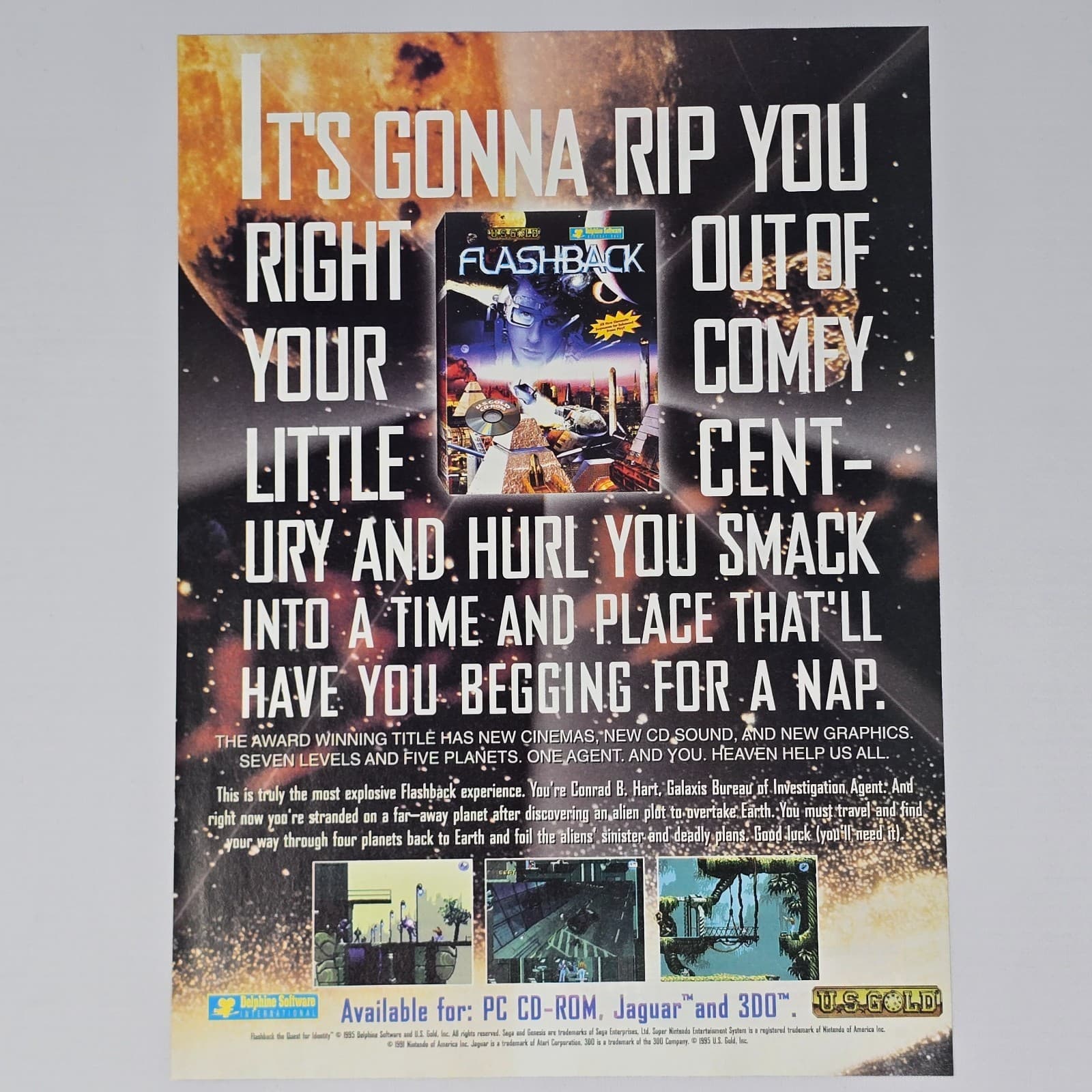 Flashback PC Jaguar 3DO Gonna Rip You Print Ad/Poster